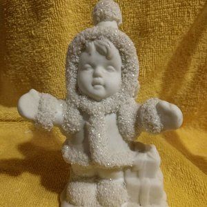 Snowbaby Angel White Vintage 5.5" X 3.5" Ceramic